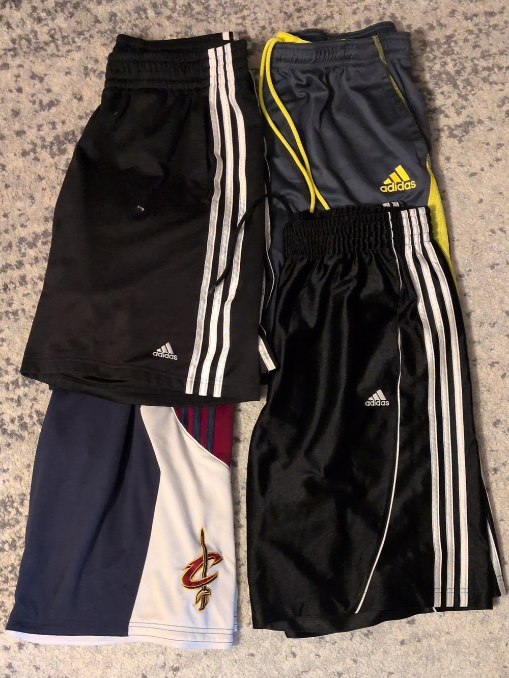 Adidas Mens Basketball Shorts Size Large. 4 Pair.
